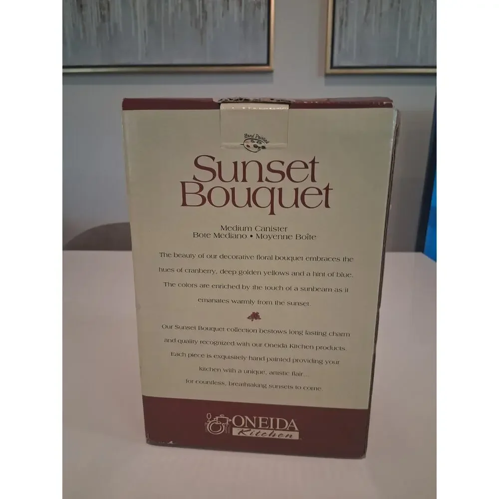 Vintage 2003 Oneida Sunset Bouquet Medium Canister R704956 - New Old Stock...